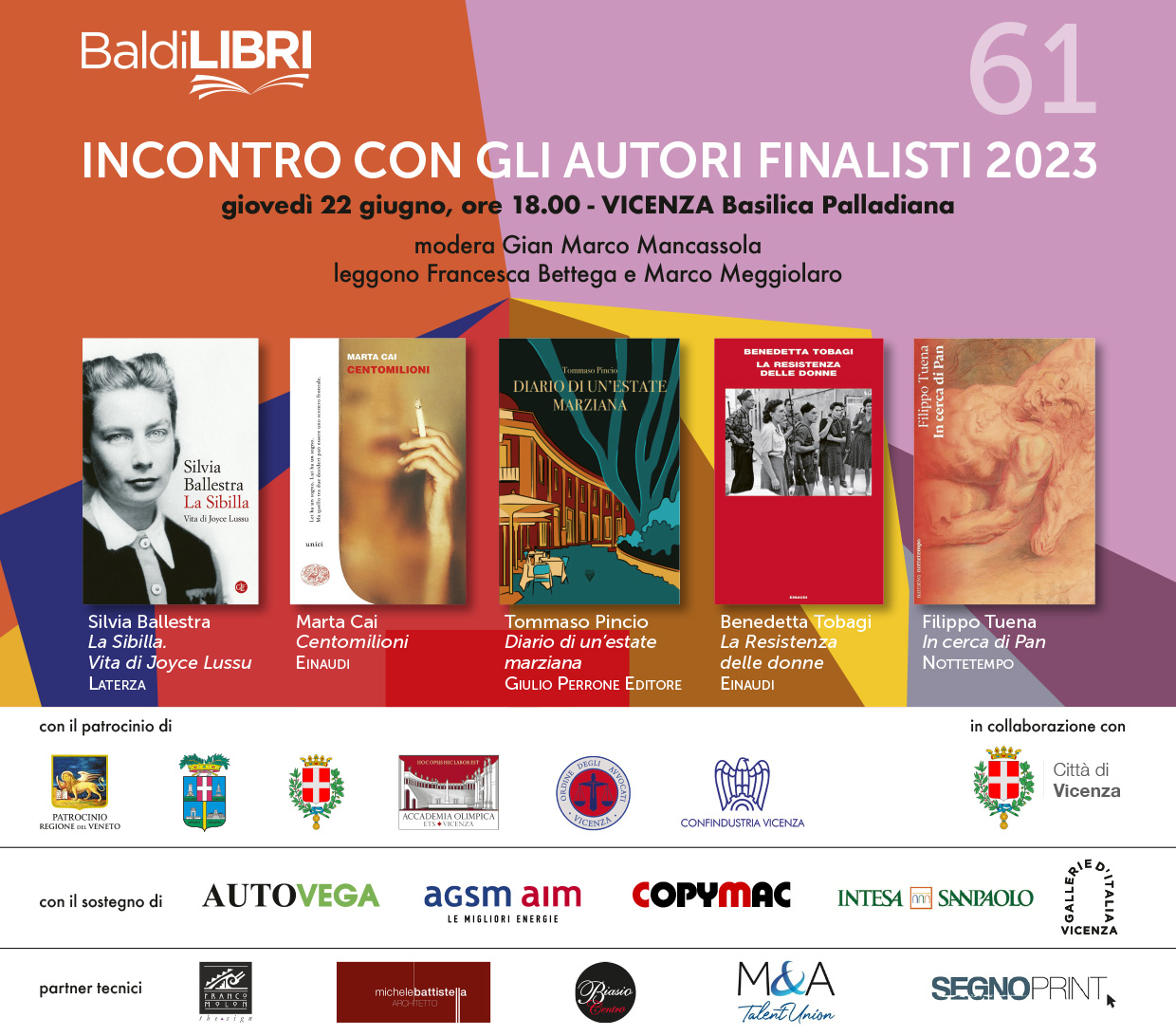 MENEGHINI & ASSOCIATI TALENT UNION PER LA CULTURA A VICENZA | M&A MEDIA ADV PARTNER DI “UNA BASILICA DI LIBRI”