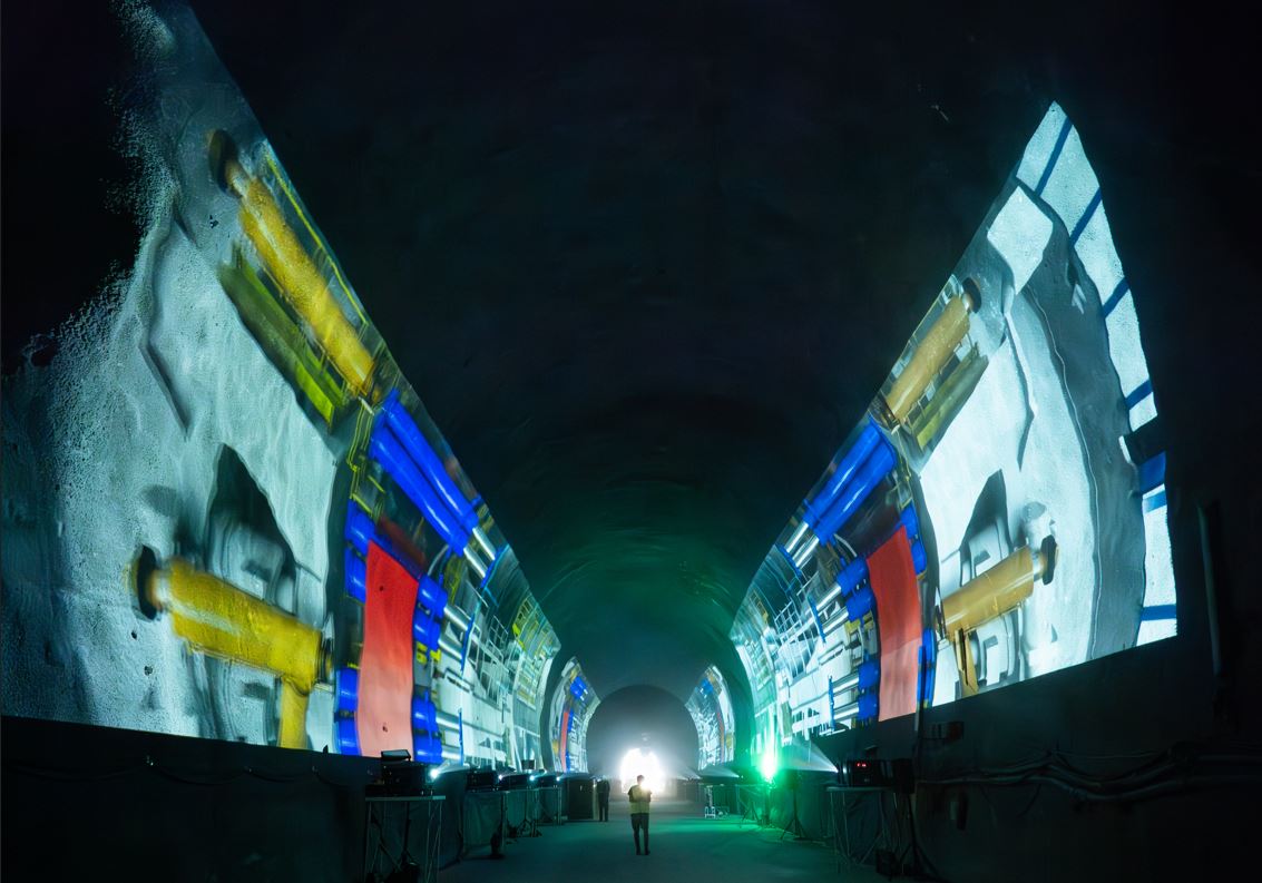 UN VIDEO MAPPING GIGANTESCO PER LA GALLERIA DI BASE DEL BRENNERO